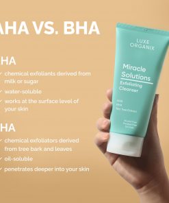 LUXE ORGANIX Miracle Solutions AHA/BHA Gel Cleanser 150ml