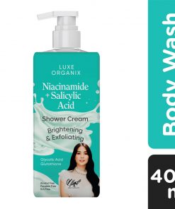 LUXE ORGANIX Niacinamide + Salicylic Acid Shower Cream Brightening & Exfoliating 400 ml