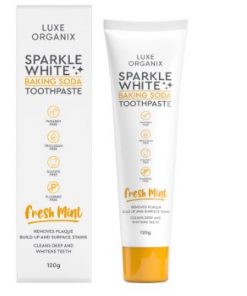 LUXE ORGANIX Sparkle White Baking Soda Toothpaste Fresh Mint 120 g