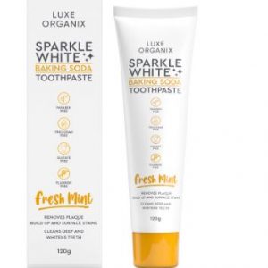 LUXE ORGANIX Sparkle White Baking Soda Toothpaste Fresh Mint 120 g