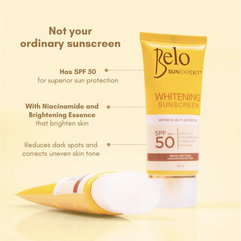 Belo SunExpert Whitening Sunscreen SPF50 50mL Lifestyle in Cloud UAE